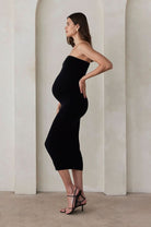 Bumpsuit Maternity Seamless Tube Dress in Black